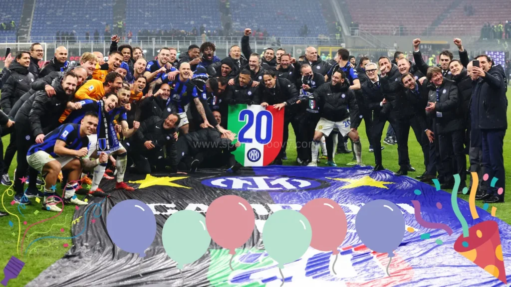 Inter Scudetto celebration after its winning.