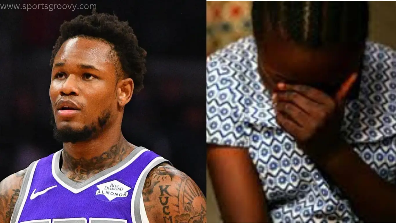 A women crying in left side of picture while on the other side Ben Mclemore who accused for rape the women.