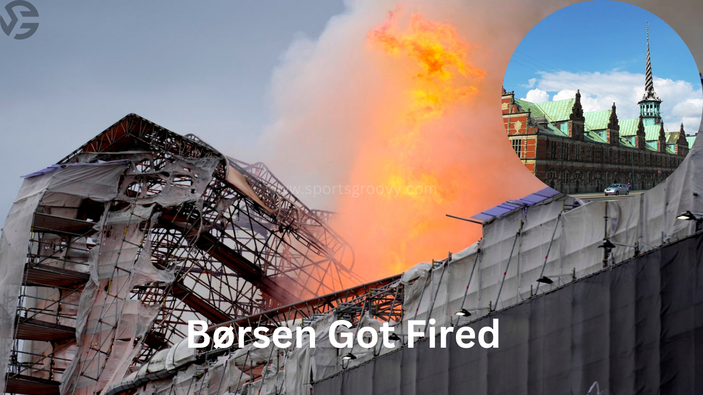 Børsen Stock Exchange getting fired. It's old landmark of Europe.