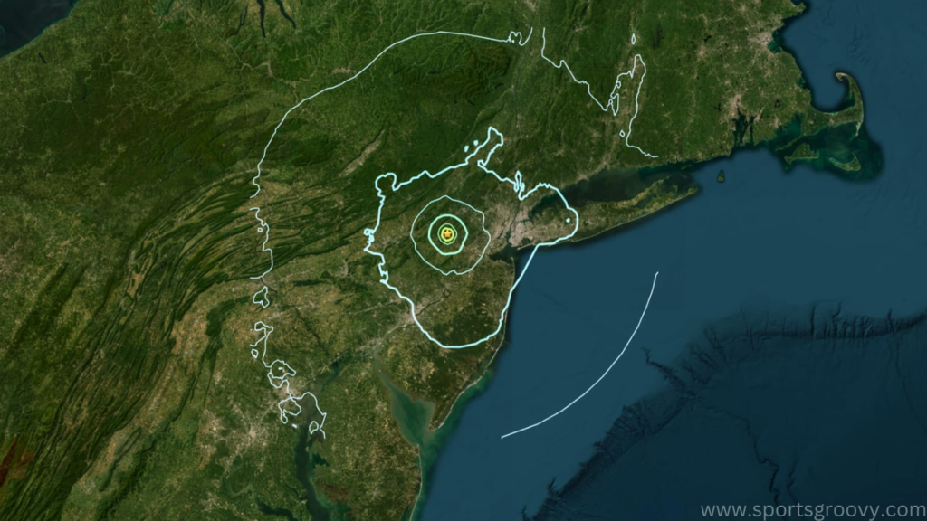 Earthquake on the east coast of the US on Friday.