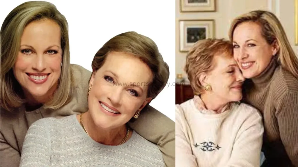 Julie Andrews with her daughter, and co-author, Emma Walton Hamilton in happy mood.