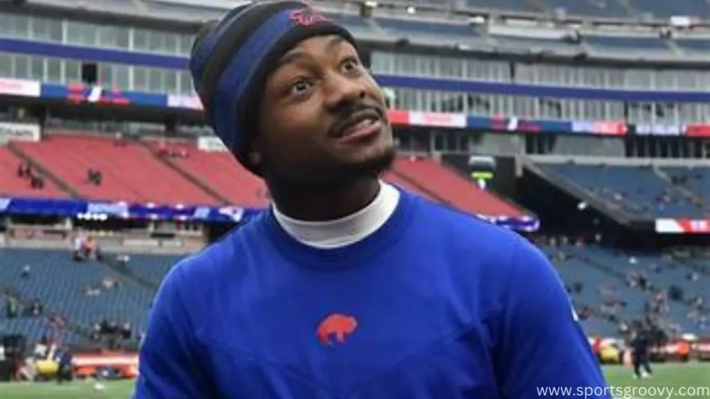 Bills wide receiver Stefon Diggs is thinking something in the NFL game.