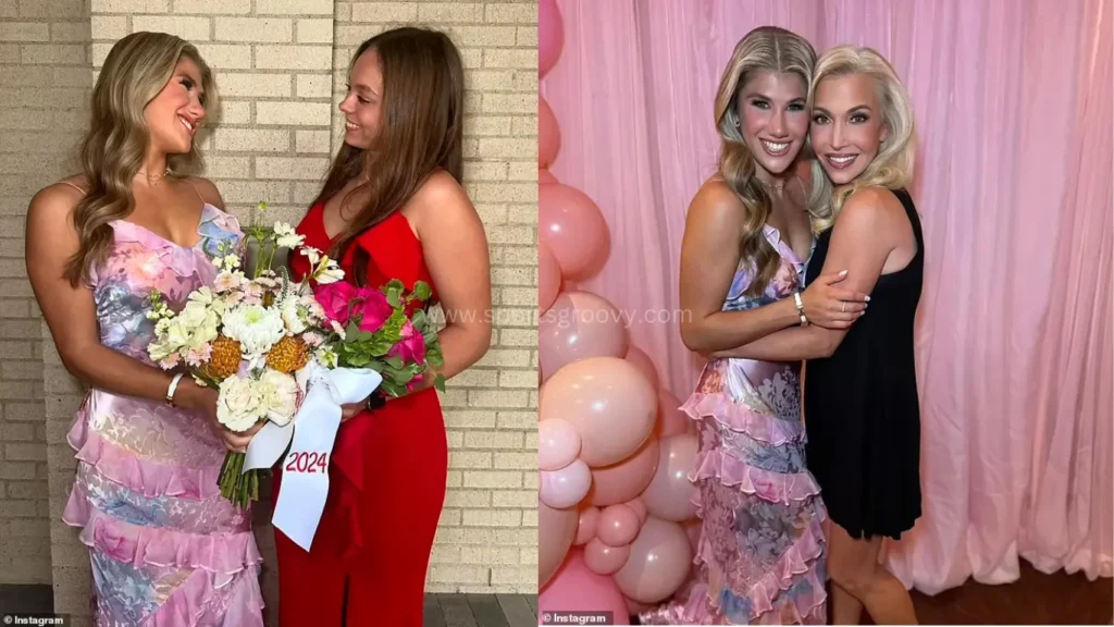 The teen posed with her fellow classmates in photos from the formal.