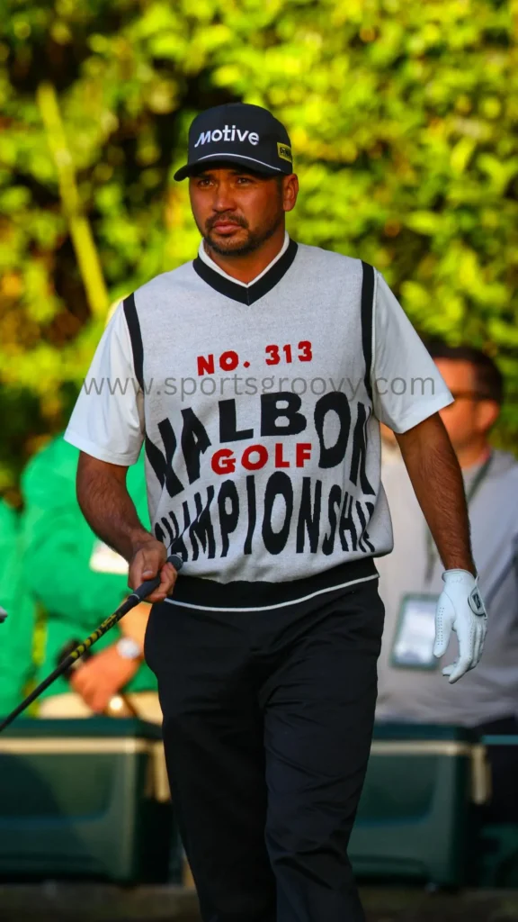 Jason Day's fashion gone viral due to his old fashioned vest.