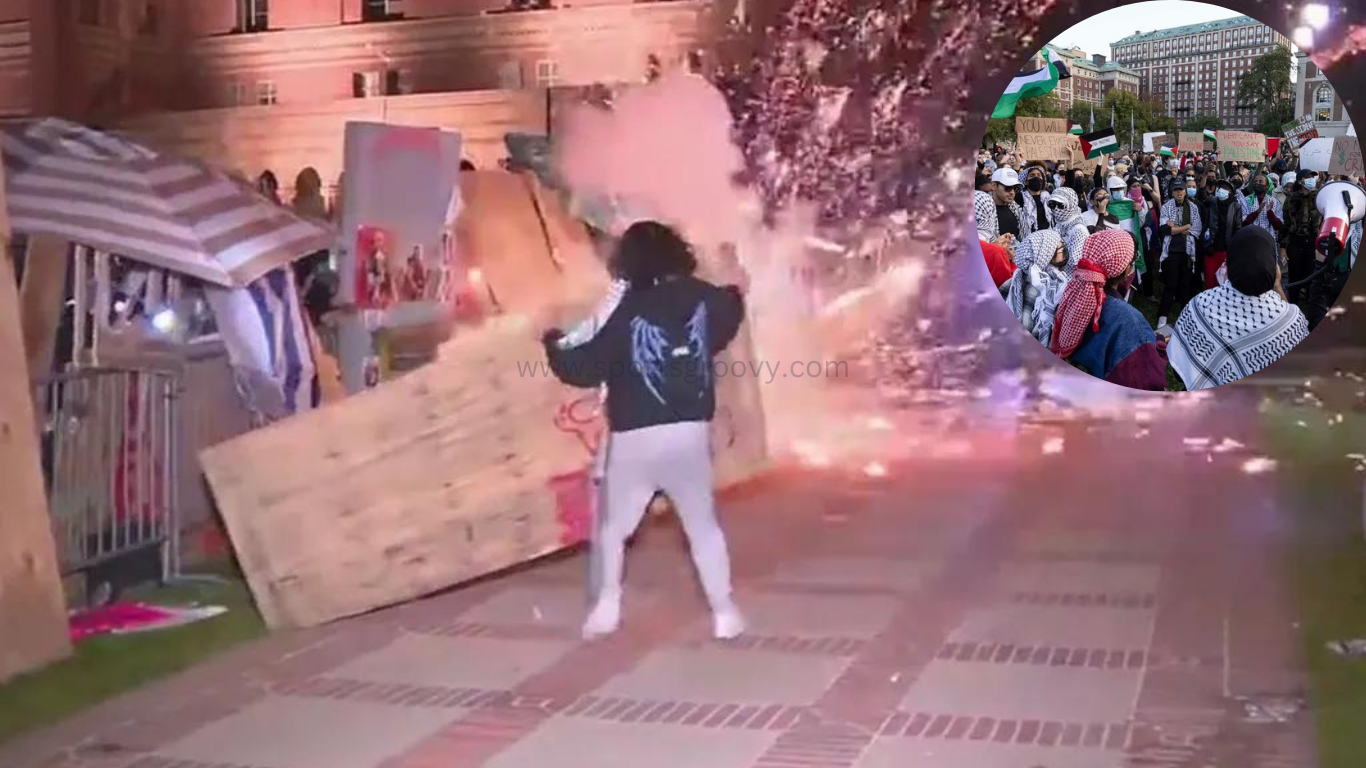 Pepper spray and firecrackers thrown during protester clash at UCLA.