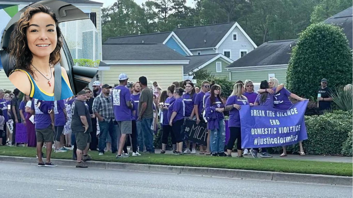 Community members gathered at a memorial service for Mica Miller held in North Myrtle Beach.