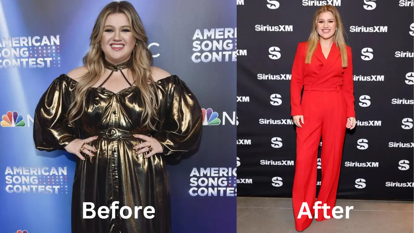 Kelly Clarkson's weight loss journey, before and after weight loss.