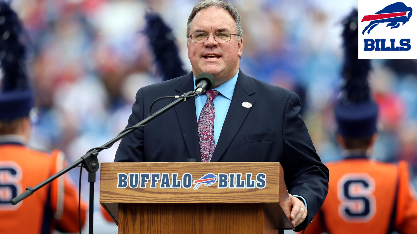 John Murphy addressing through Buffalo Bills dice.