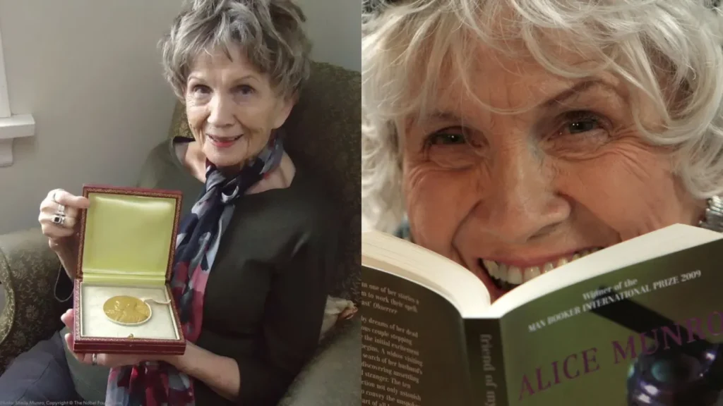 Alice Ann Munro with Noble Prize.