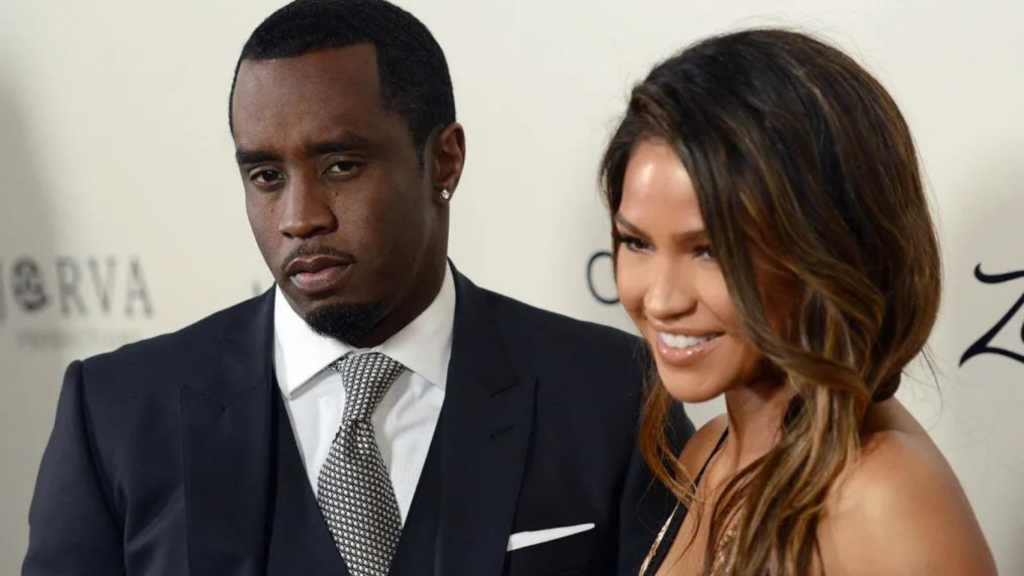 Sean "Diddy" Combs with Cassie Ventura attend the premiere of 'The Perfect Match' in Los Angeles on March 7, 2016.