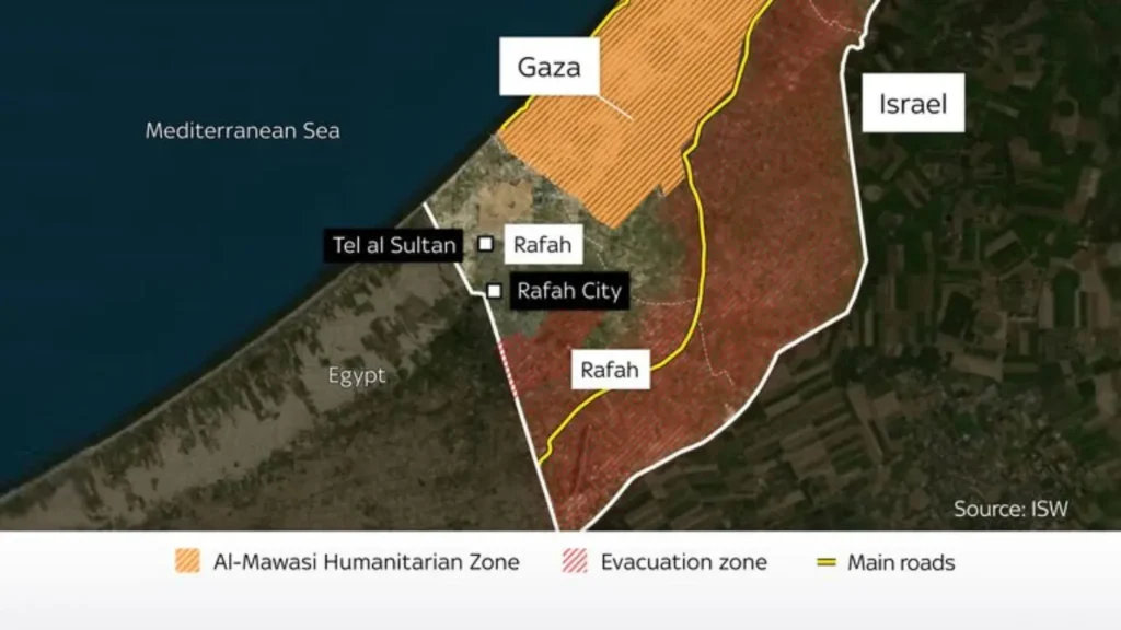 Rafah in map.