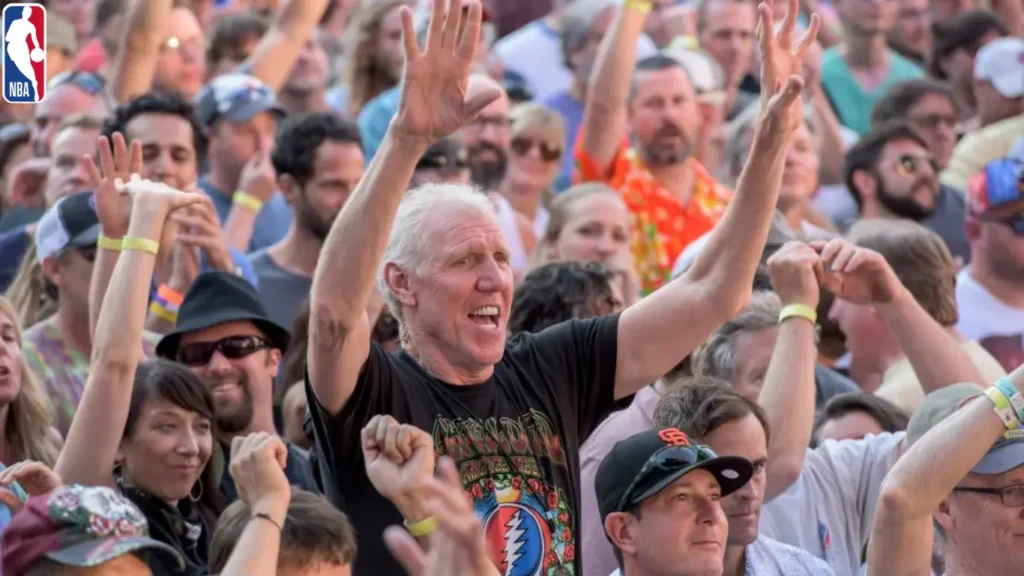 Bill Walton joins in the festivities, dancing at Levi's Stadium during one of the Grateful Dead's "Fare Thee Well" shows on June 28, 2015, in Santa Clara, California.