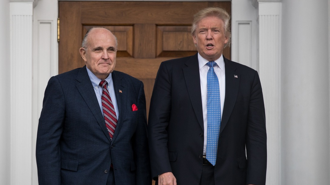 Rudy Guiliani with Trump.