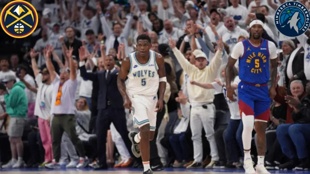 Minnesota Timberwolves guard Anthony Edwards dunks against then Denver Nuggets during the first half of Game 6 of an NBA basketball second-round playoff series Thursday, May 16, 2024, in Minneapolis.