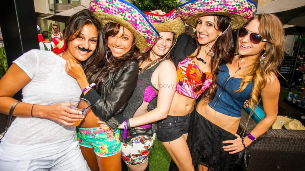 Girls enjoying in Cinco De Mayo.