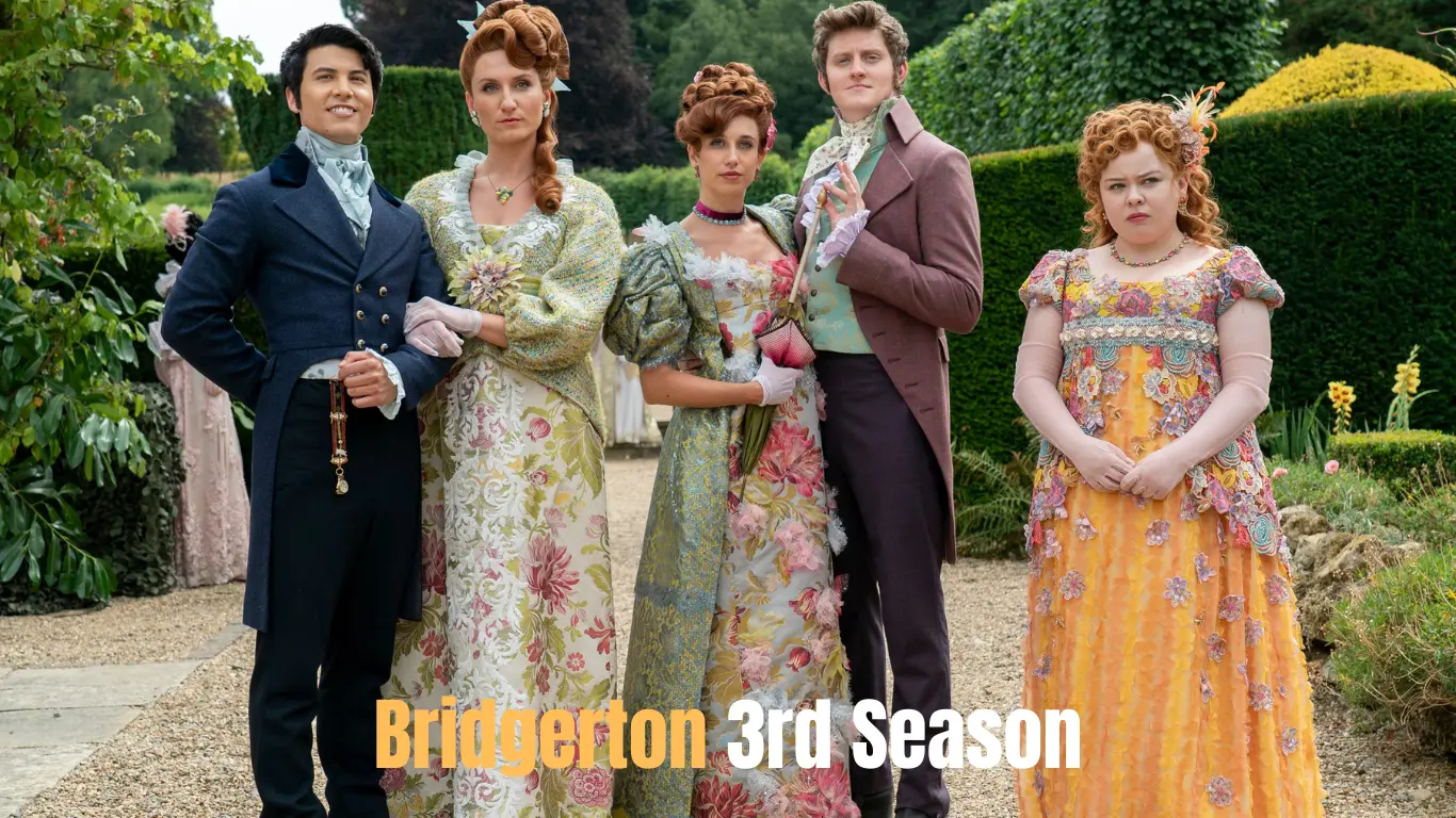 Nicola Coughlan and other characters in Bridgerton Season 3