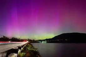 The Northen Lights, or aurora borealis, seen Friday, May 10, 2024, in Alaiedon Township, Mich.