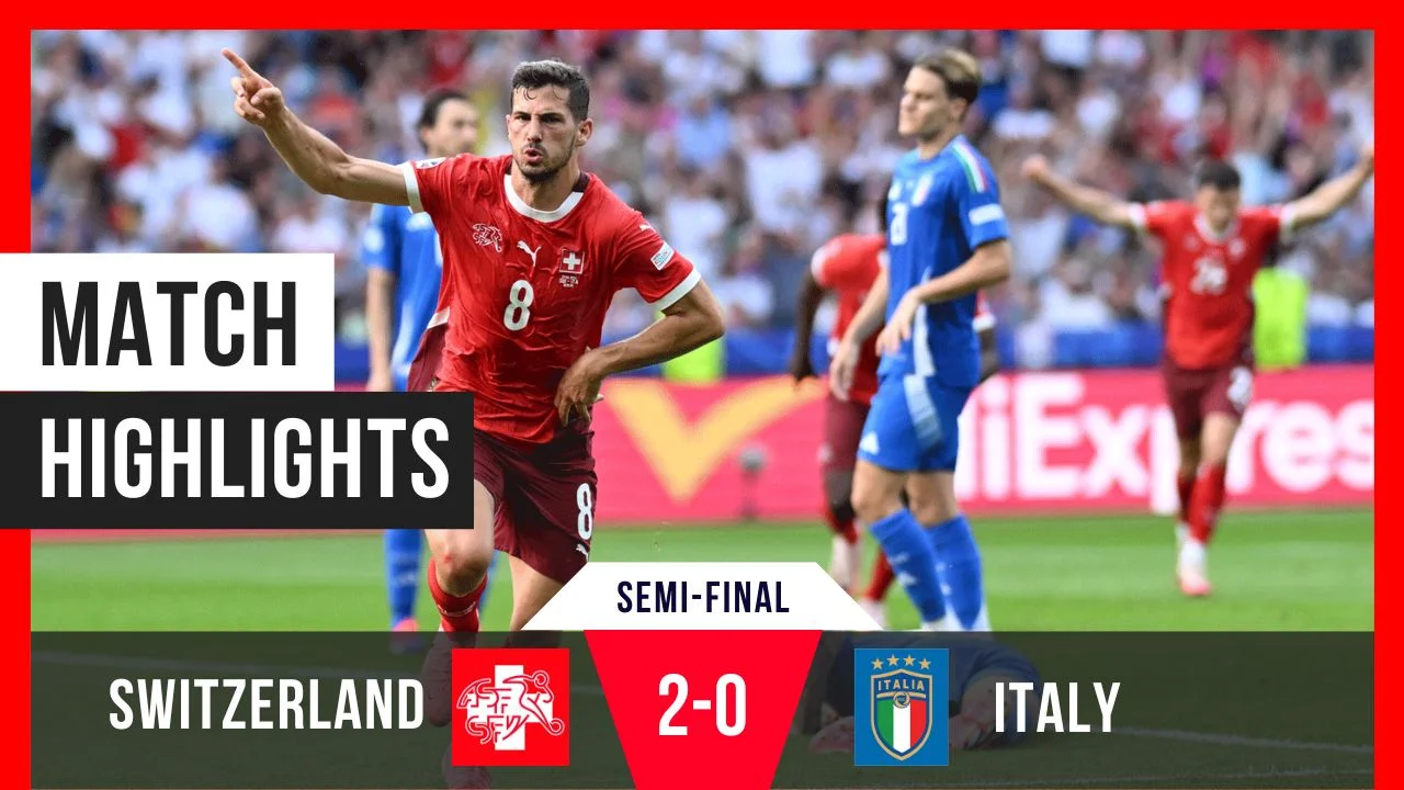 Switzerland vs Italy 2024 Round of 16 Fantastic lightning goal by Vargas for 2-0