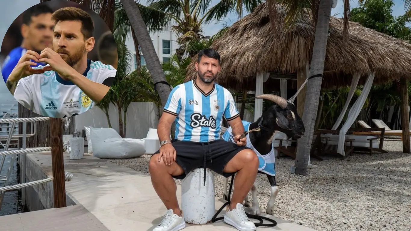 Sergio Aguero Welcomes Messi to Copa America with Goats