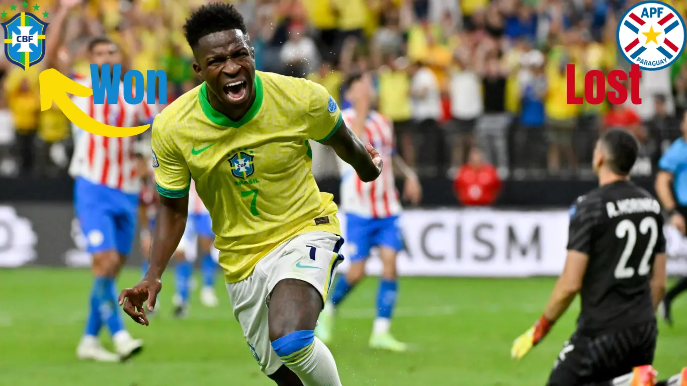 Vinicius Jr Scores Twice as Brazil Beat Paraguay Copa America 2024