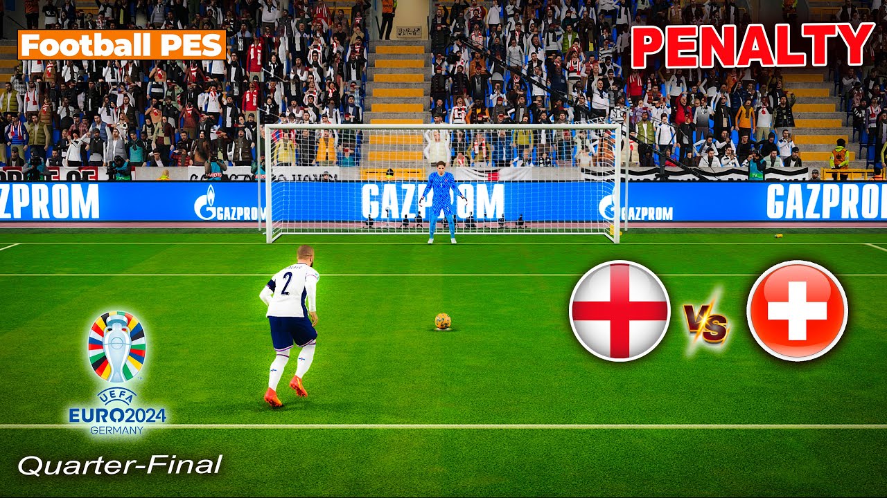 England vs Switzerland 5-3 Full Penalty Shootout Euro 2024