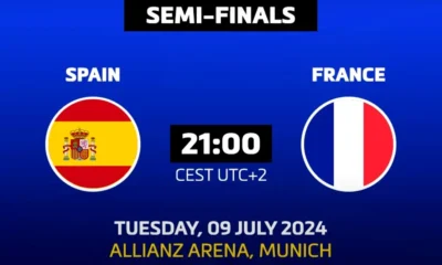 semi-final match between Spain and France.