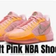 pink basketball shoes