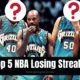 longest losing streak in nba history